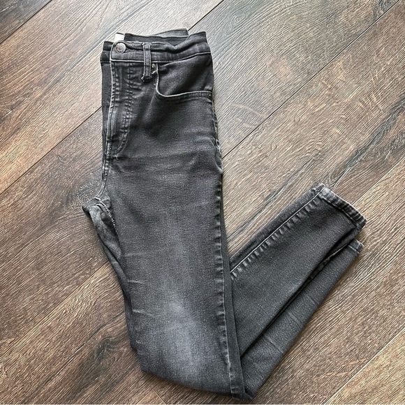 EVERLANE High Rise Skinny 27 regular washed black denim jeans - Picture 1 of 6